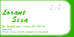 lorant sisa business card